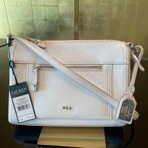 Lauren Ralph Lauren Paley Leigh Soft White Crossbody Bag